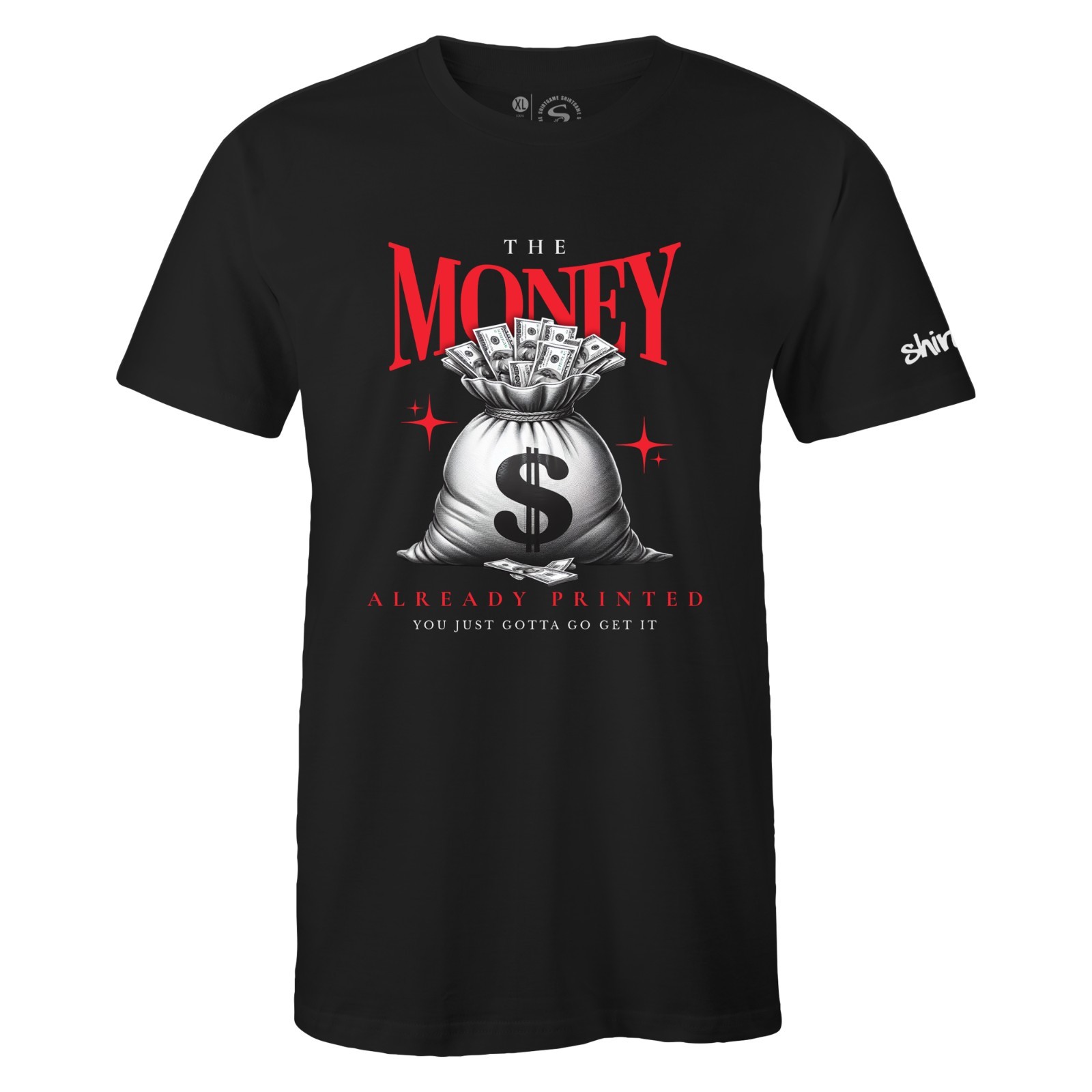 Black Money Sneaker T-shirt to Match Air Jordan 6 Retro ‘Infrared Salesman’