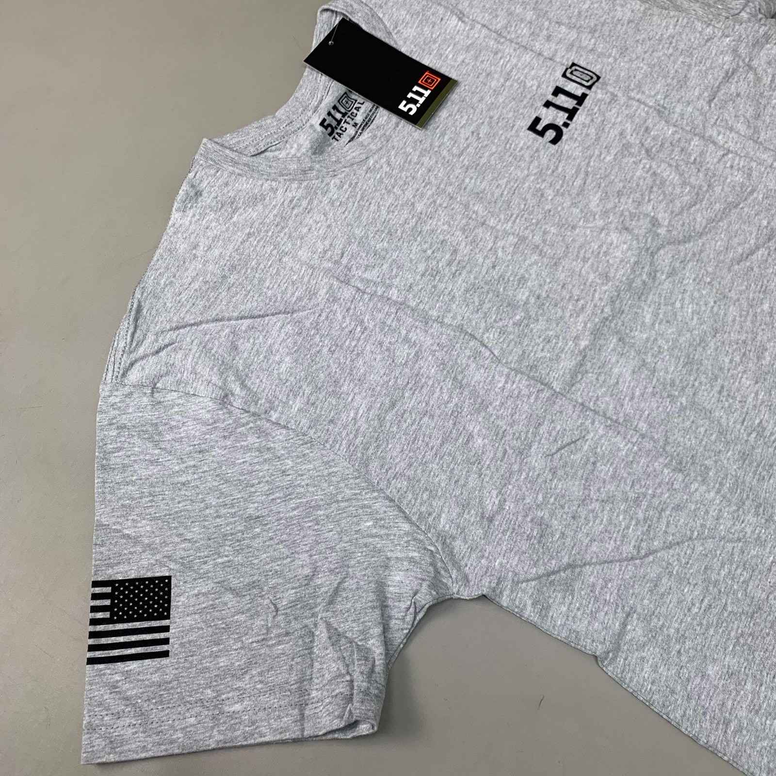 5.11 TACTICAL All Bark All Bite T-Shirt Cotton Polyester 016 Heather Grey Sz M