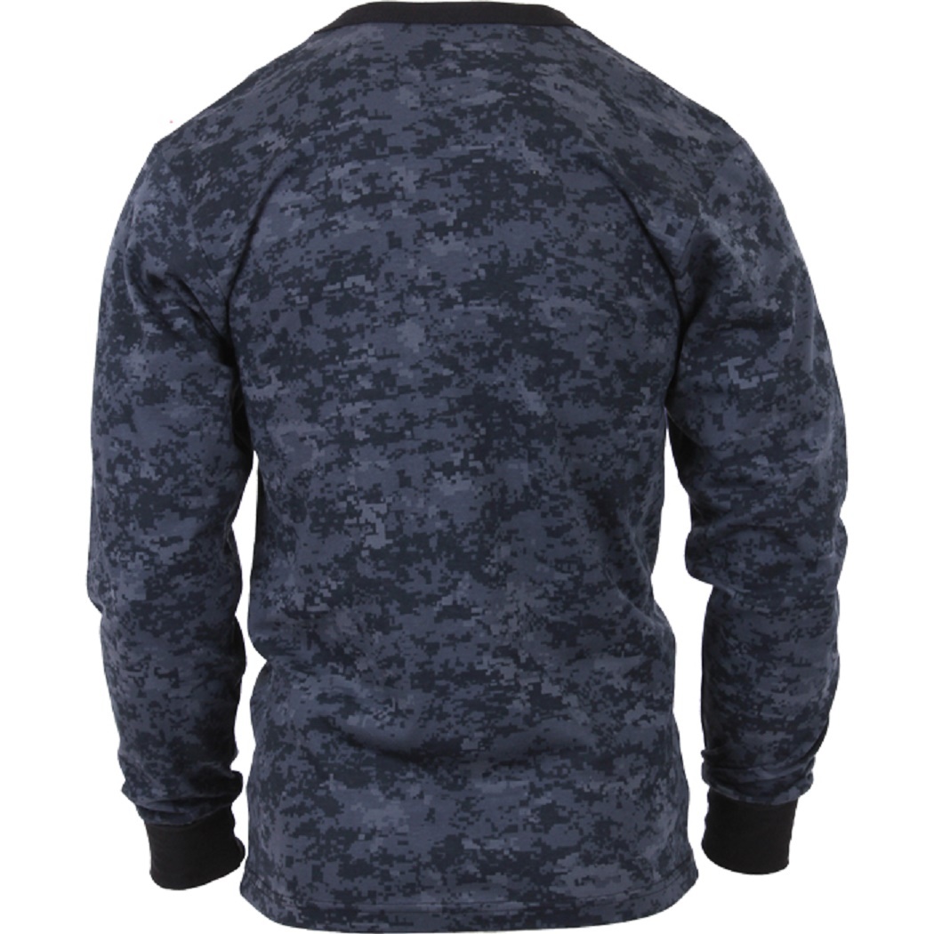 Midnite BLUE Digital Camo LONG SLEEVE T-Shirt US Navy Army USCG USAF Police SWAT