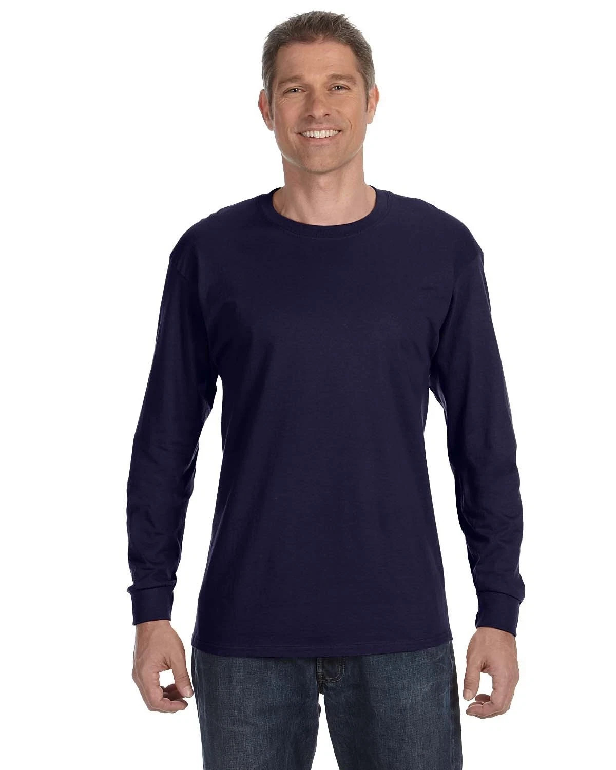 Gildan G540 Men’s Heavy Cotton Preshrunk T Shirt Long Sleeve Crew Neck T-Shirt