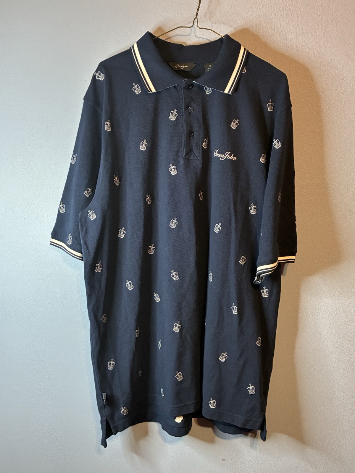 Sean John Y2K Crown Monogram Polo Size XL