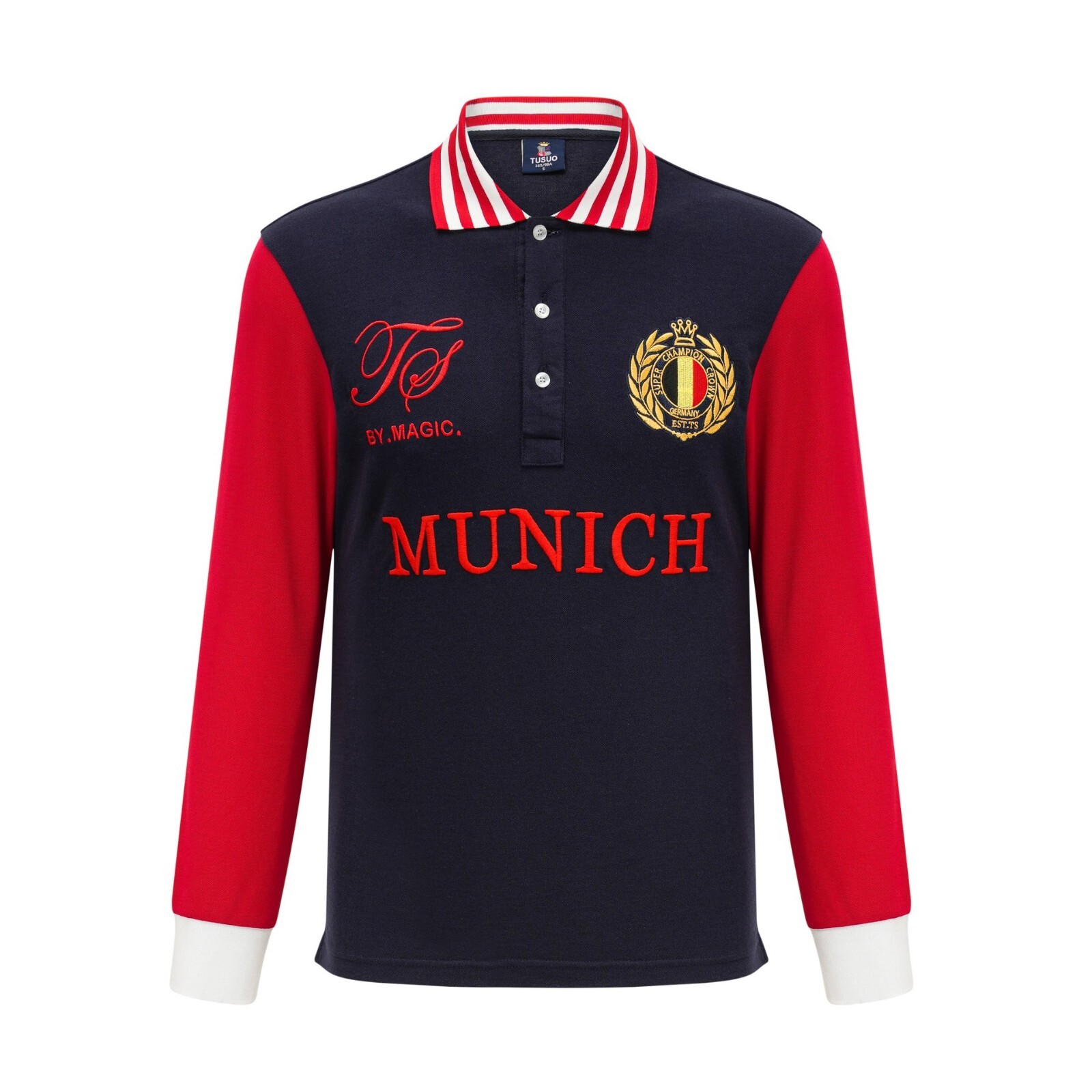 New Tusuo Men’s Cotton Classic T-Shirts Sport Long Sleeves Casual Polo T08