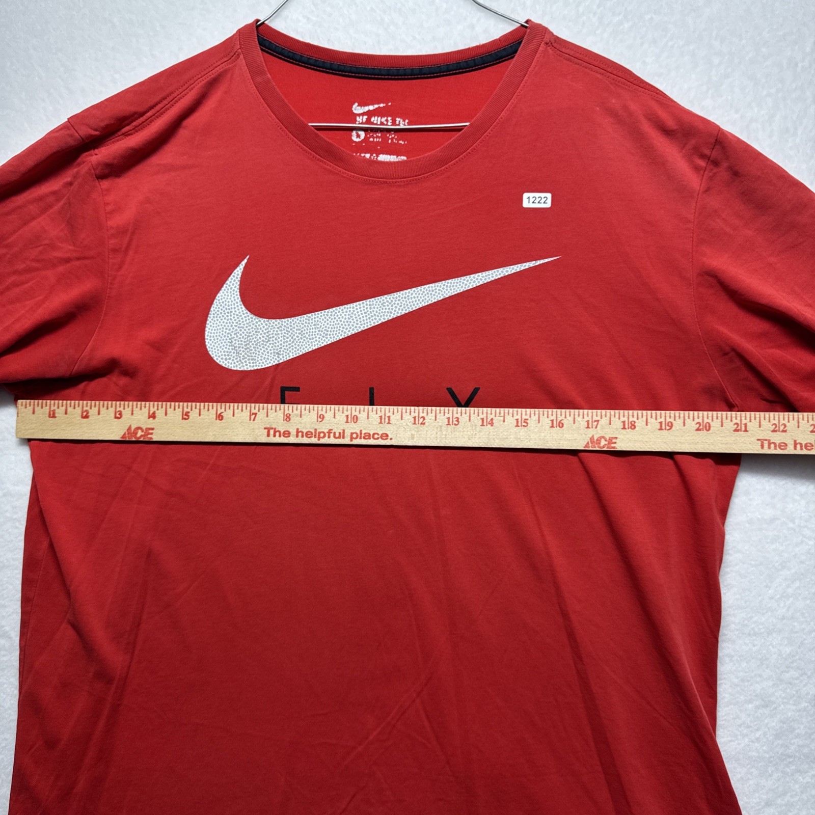 Nike Fly Shirt L Red Dri-FIT The Nike Tee Moisture Wicking Quick Drying
