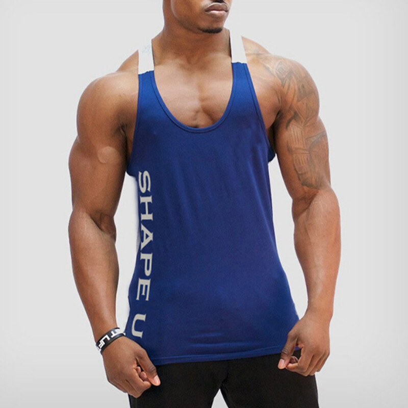 Men’s Sleeveless Workout Tank Top Bodybuilding Gym Sports Muscle Fitness T-Shirt
