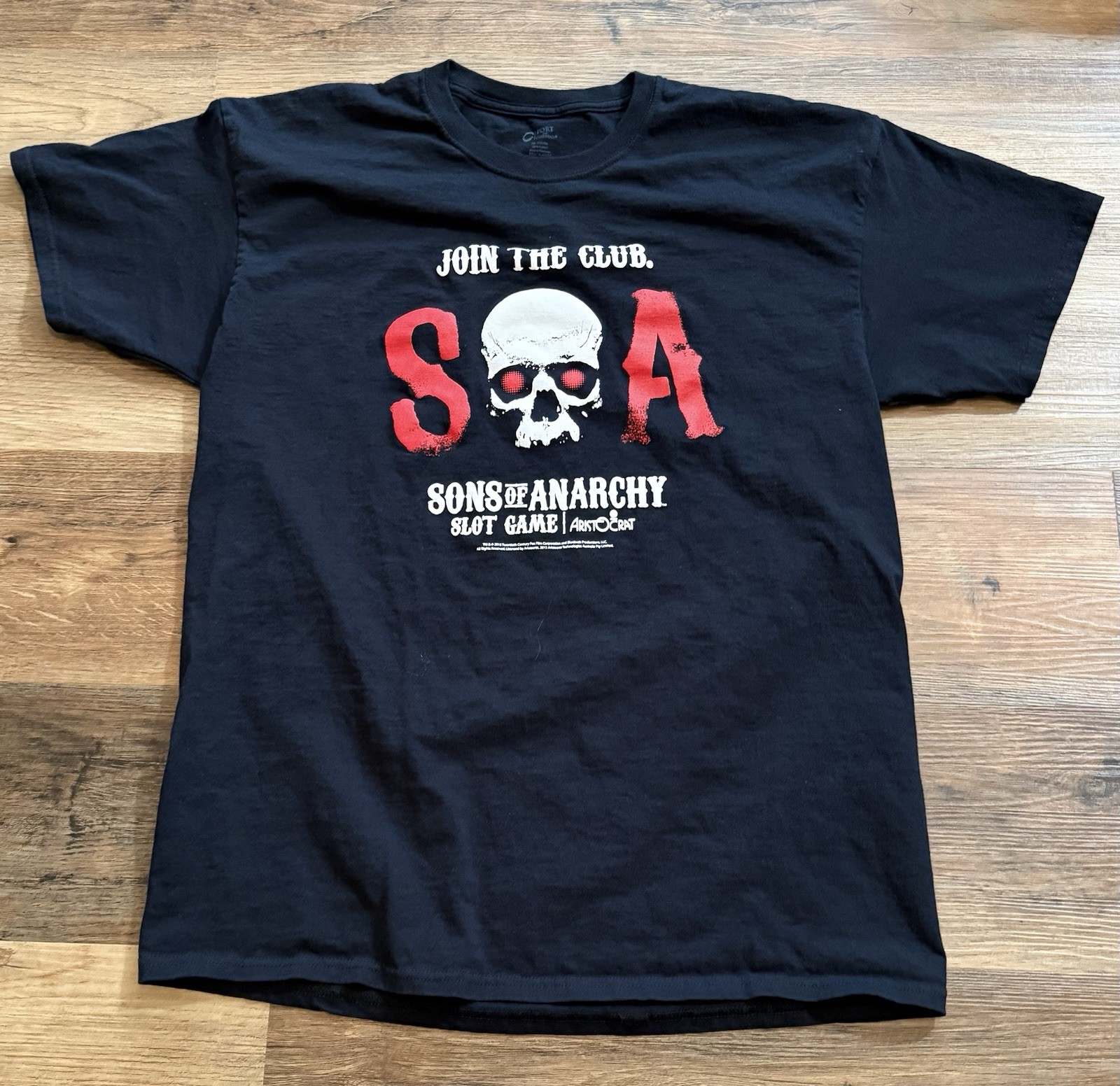RARE Sons of Anarchy SOA Biker T-Shirt Motorcycle Skull XL 2015 Black TV Show