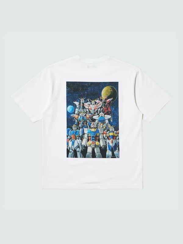 UNIQLO PSL Mobile Suit Gundam T shirt White Anime Japan Gift USA L Large comic