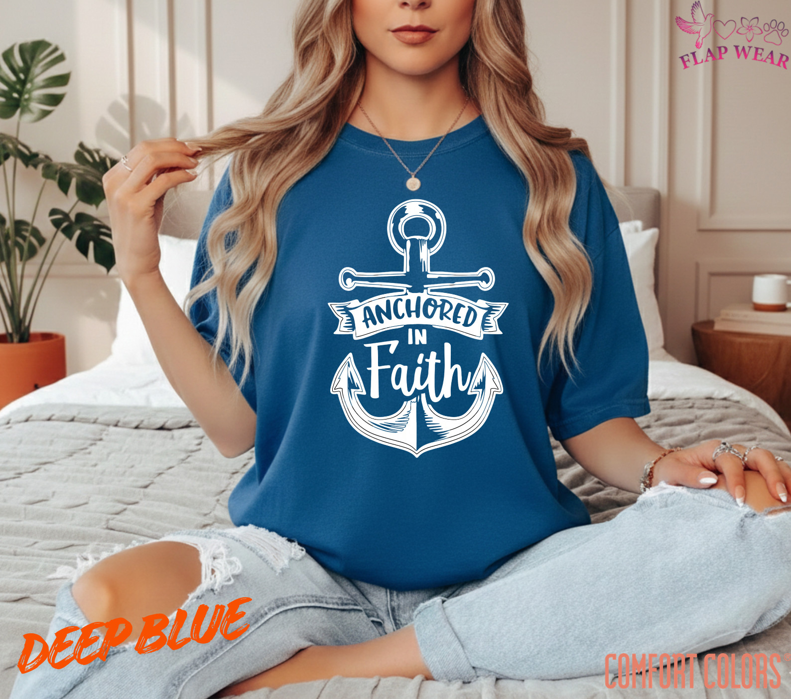 Unisex Anchored In Faith T-Shirt, Men T shirt,Women T shirt Gift Christian Top