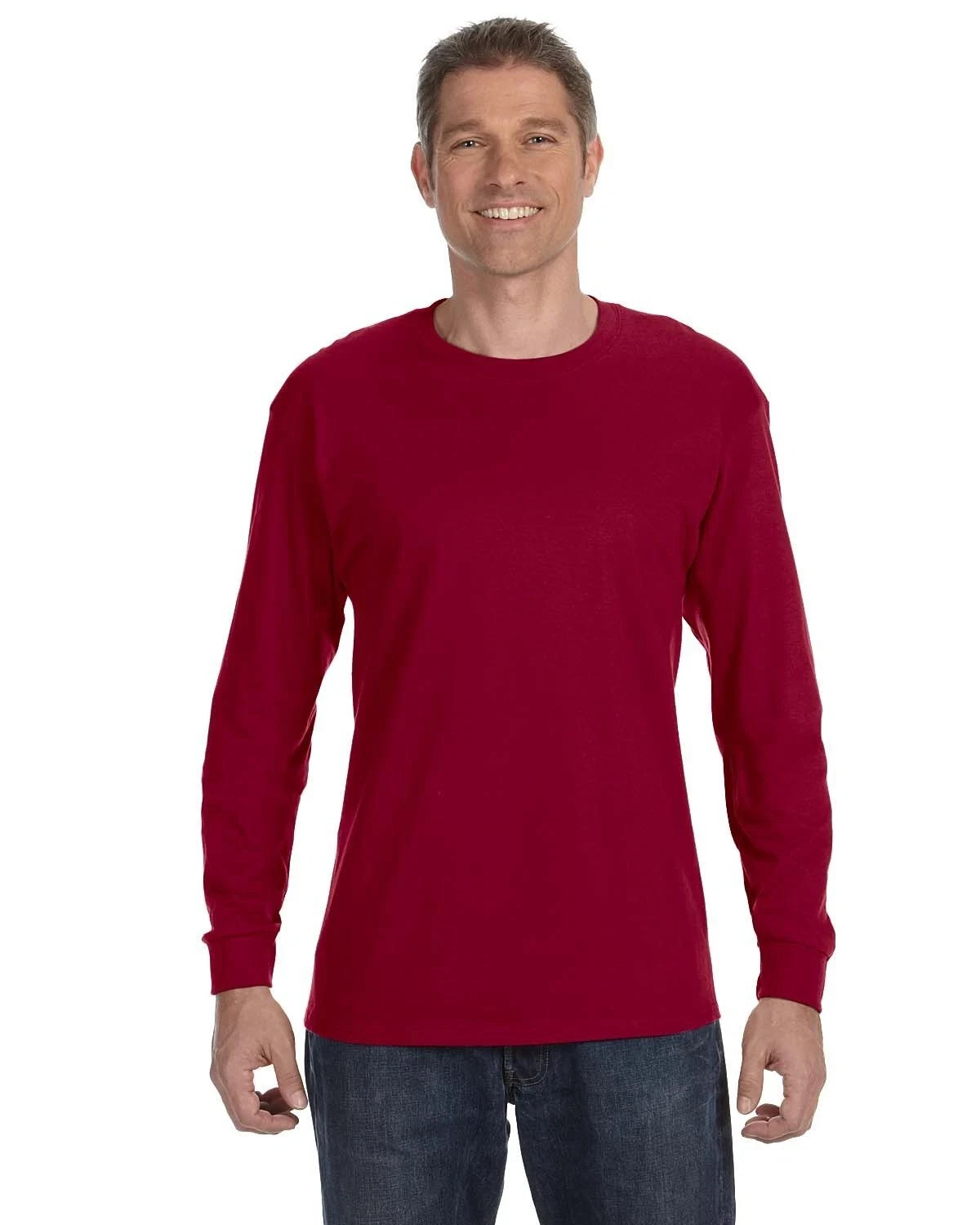 Gildan G540 Men’s Heavy Cotton Preshrunk T Shirt Long Sleeve Crew Neck T-Shirt