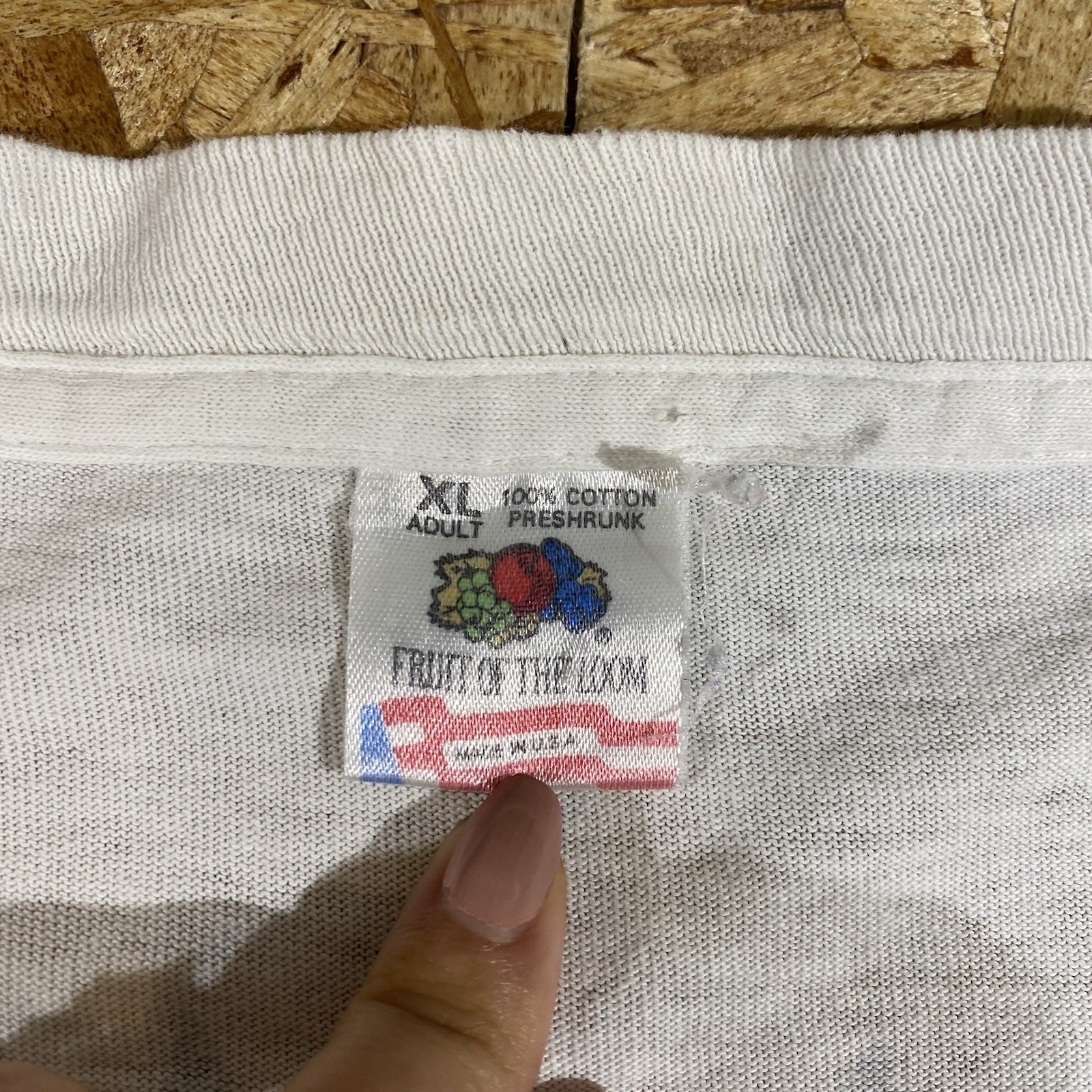 Vintage 90s MTV Music Television Abstract Spiral White Single Stitch Shirt SZ XL