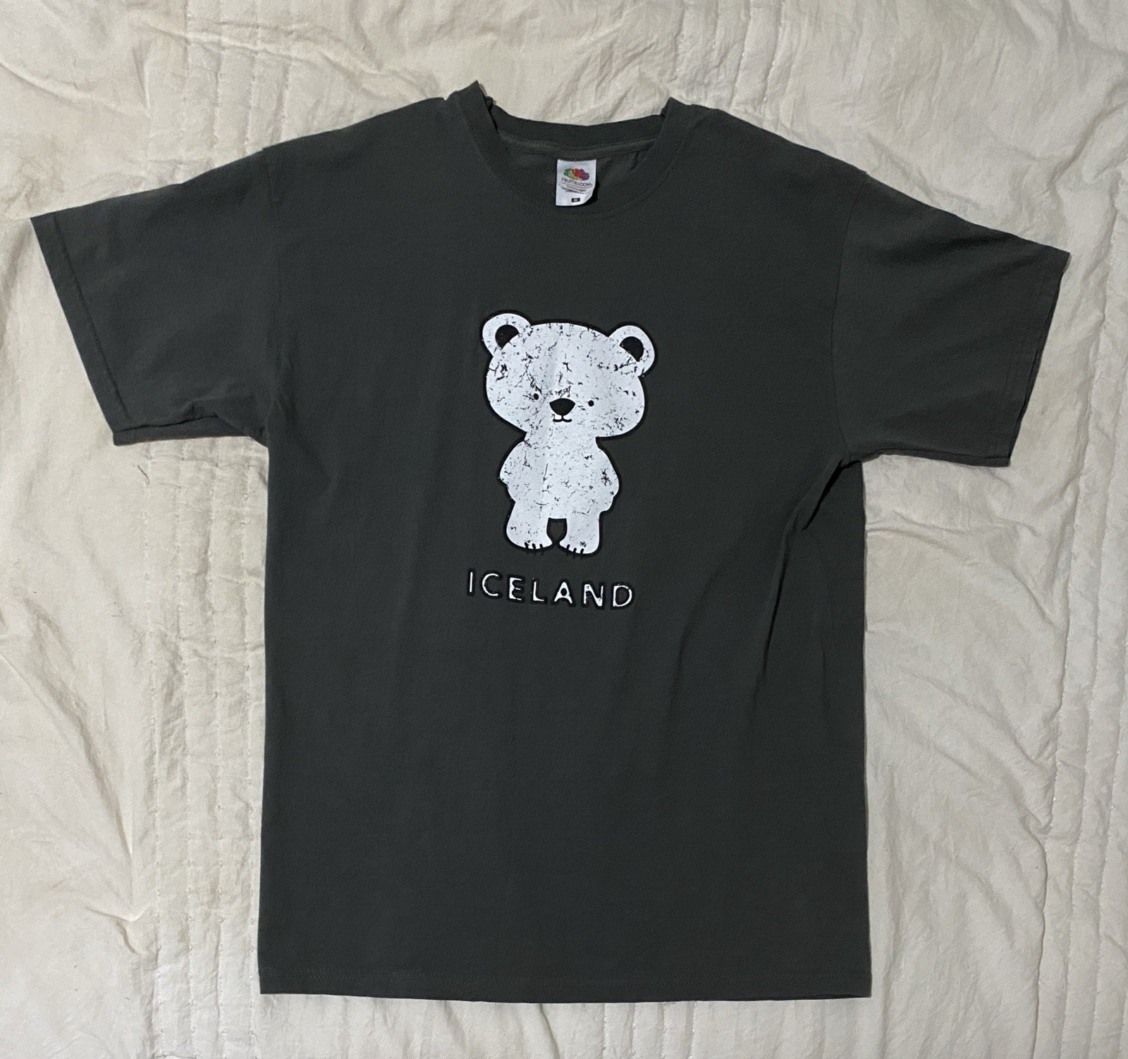 Fruit of the Loom Valueweight Iceland Polar Bear Print Tshirt Size Medium