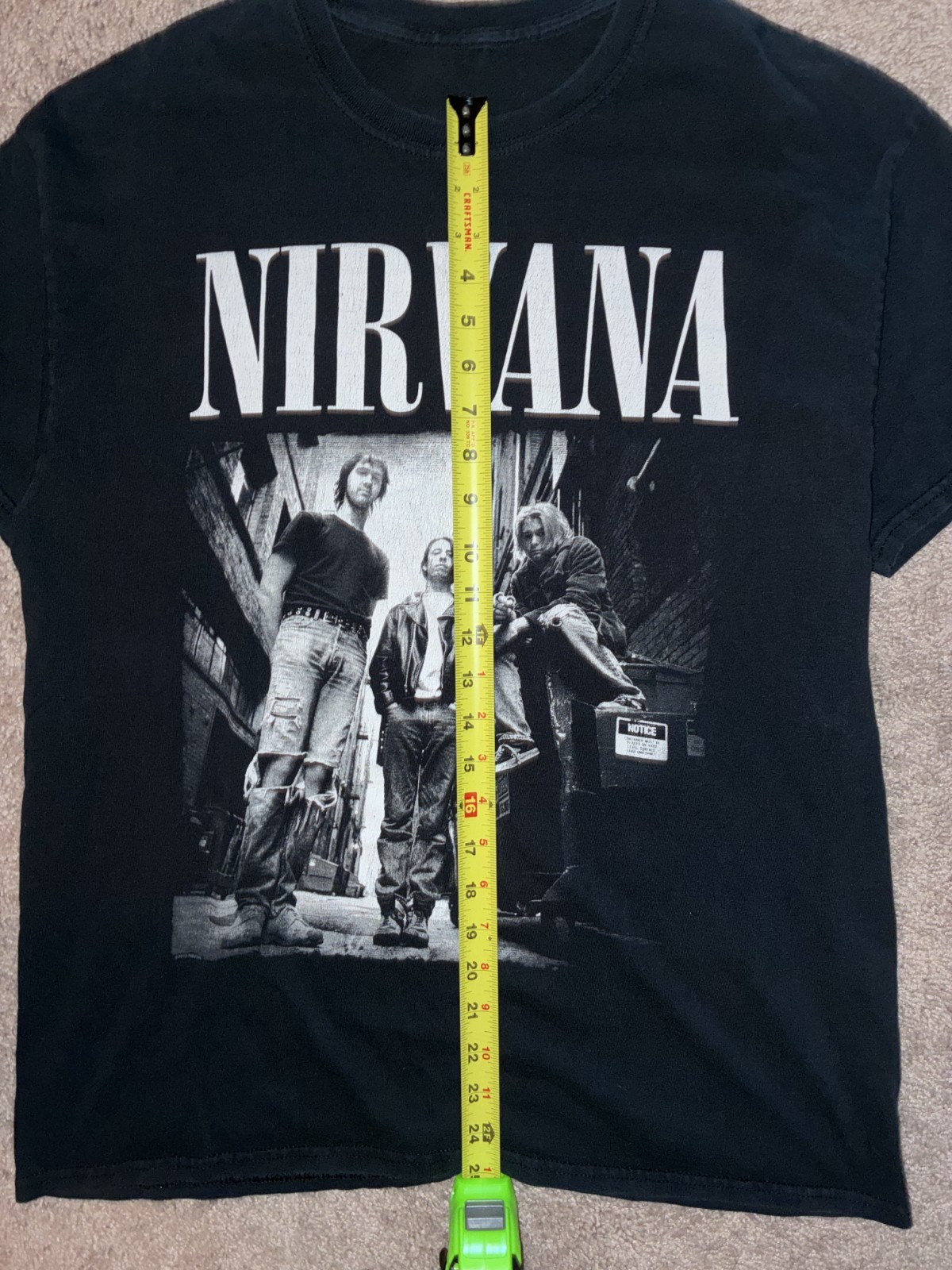 Y2K Nirvana Band T-shirt Ripped delta blue tag boxy medium fit