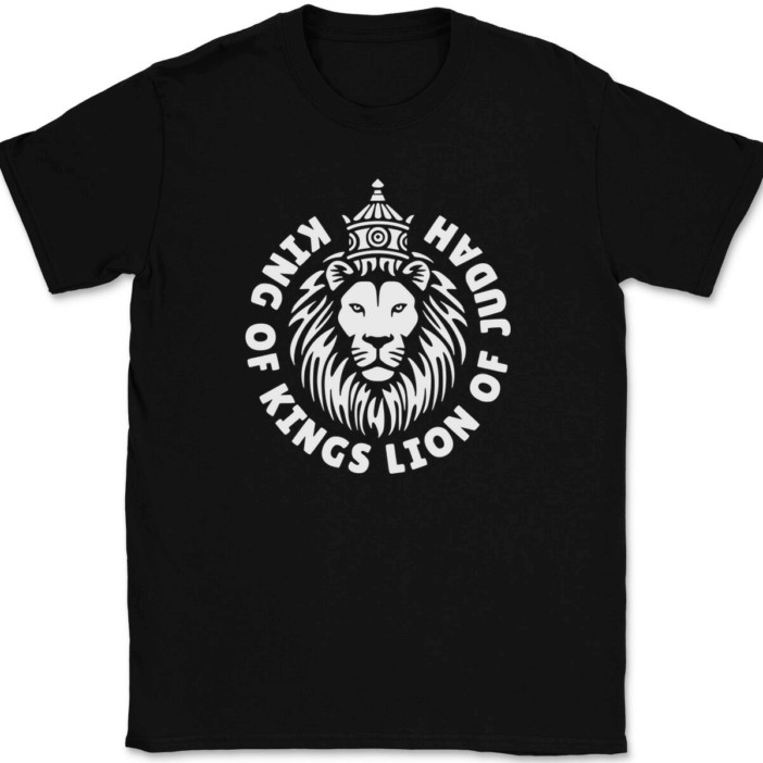 King of Kings Lion of Judah T-Shirt Tee Christian Catholic God Jesus