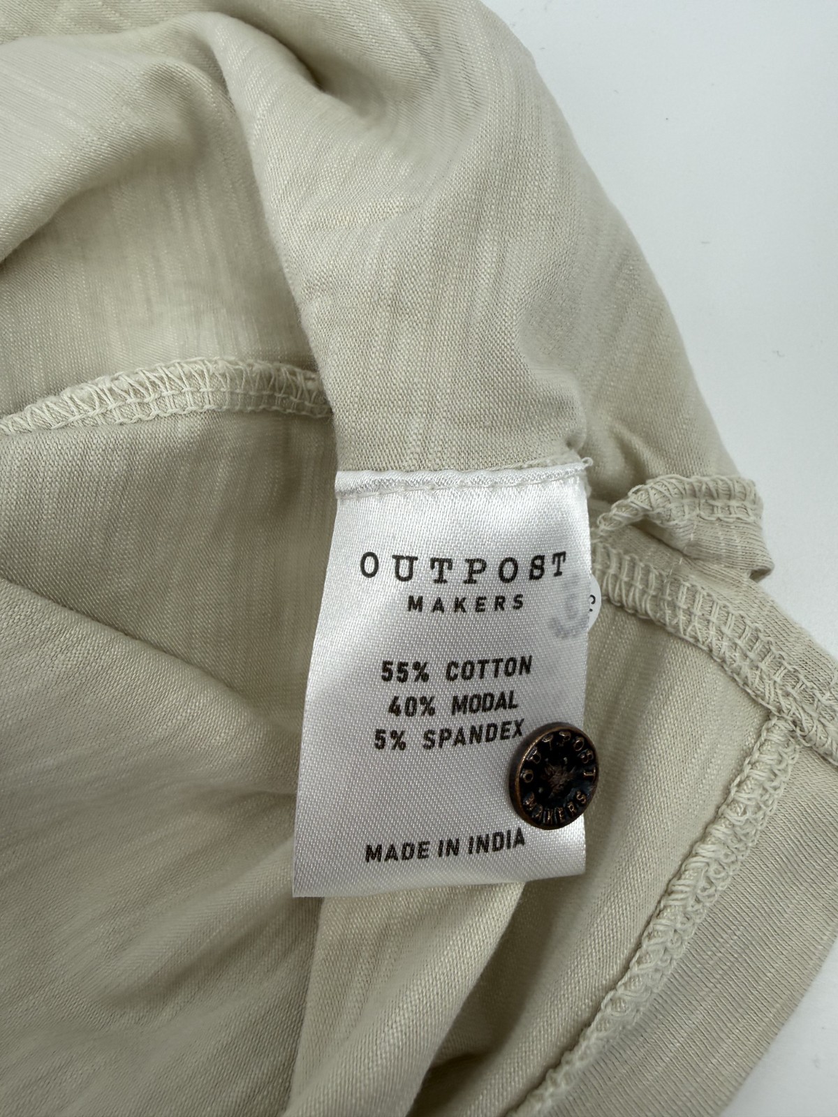 Outpost Makers Textured Fabric Washed Henley Medium Size Cartouche PK3314