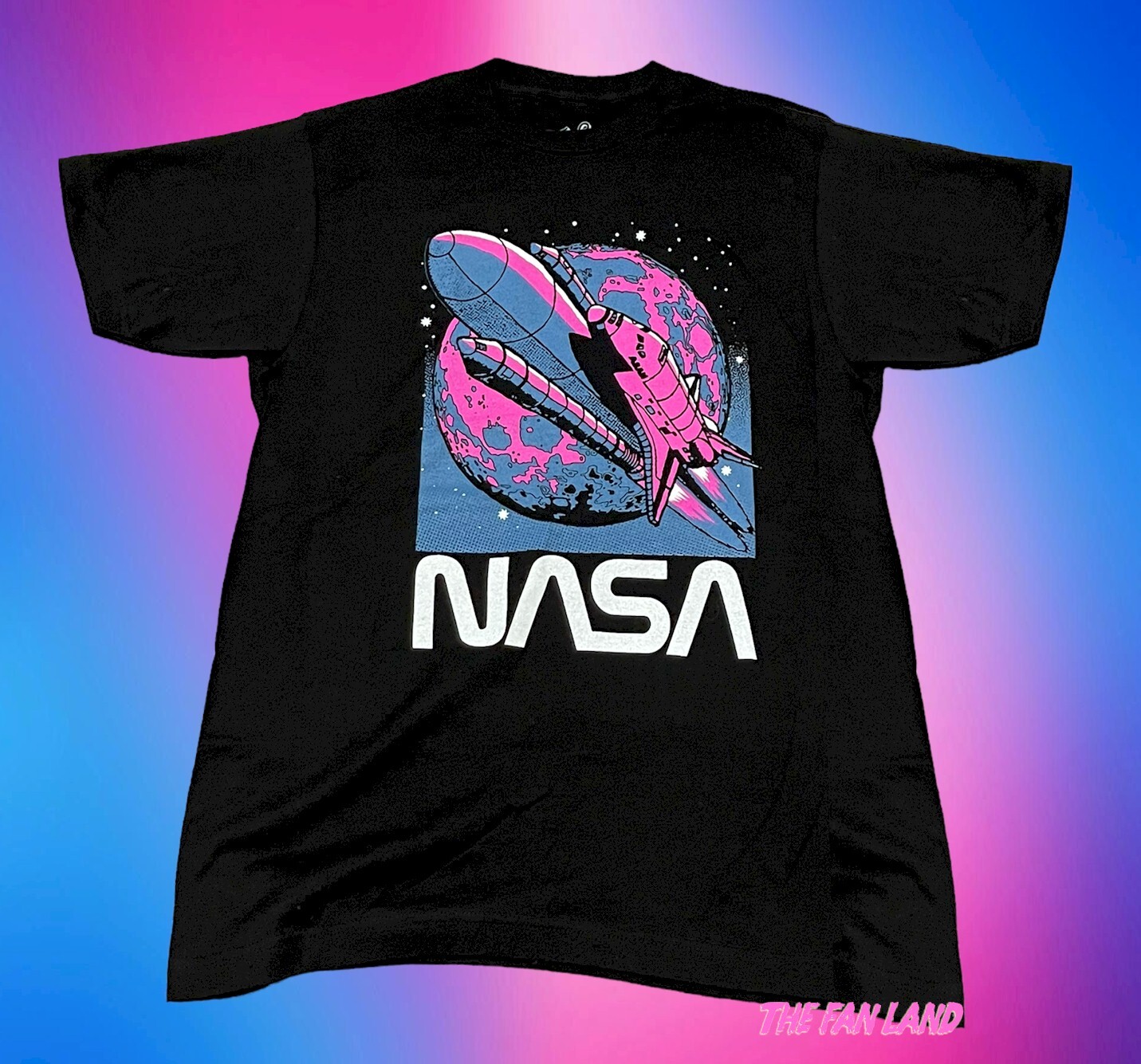 New NASA Space Explore Black Vintage Throwback Classic Mens T-Shirt