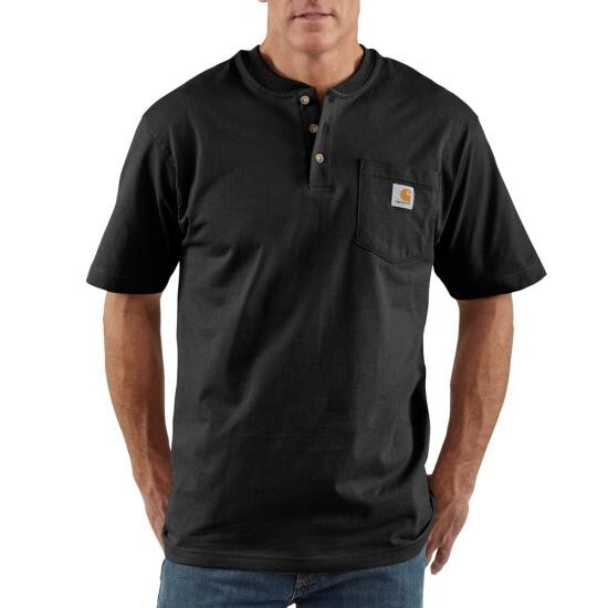 Men’s Carhartt K84 Short Sleeve Workwear Henley T-Shirt