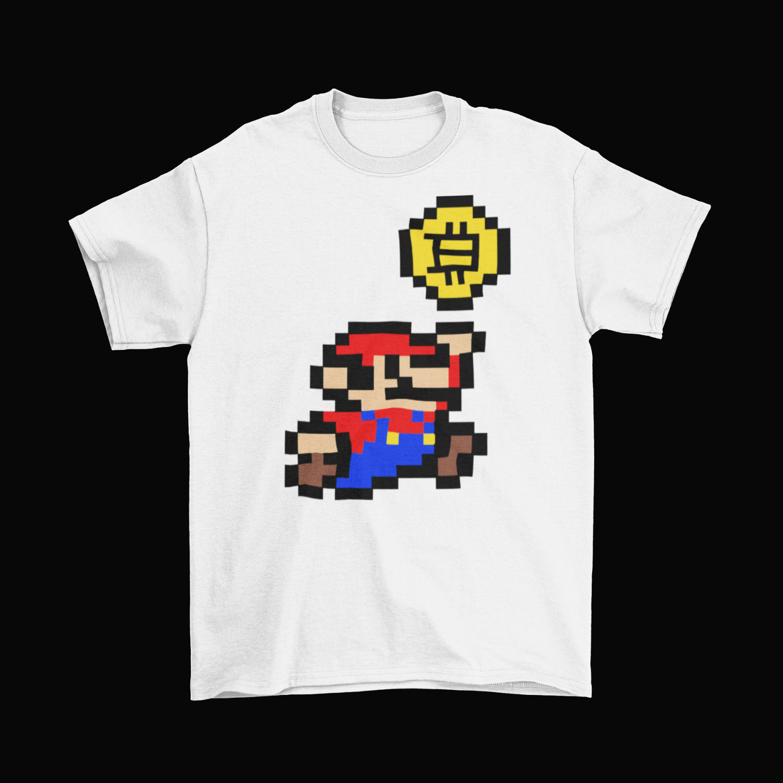 Bitcoin Super Mario Crypto T-Shirt Unisex Cotton Adult Sizes Nintendo Coins New