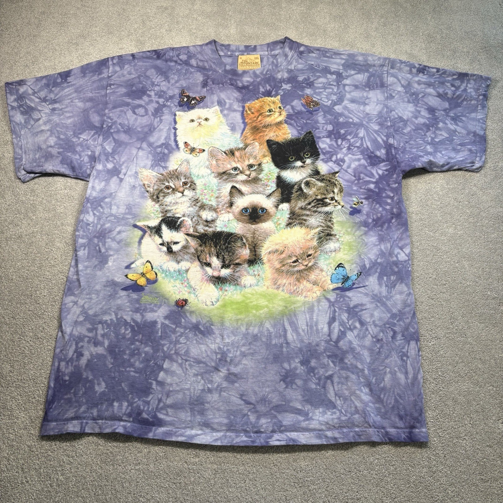 1990s The Mountain Tye Dye T Shirt Kittens Grandma Core USA Size 2x