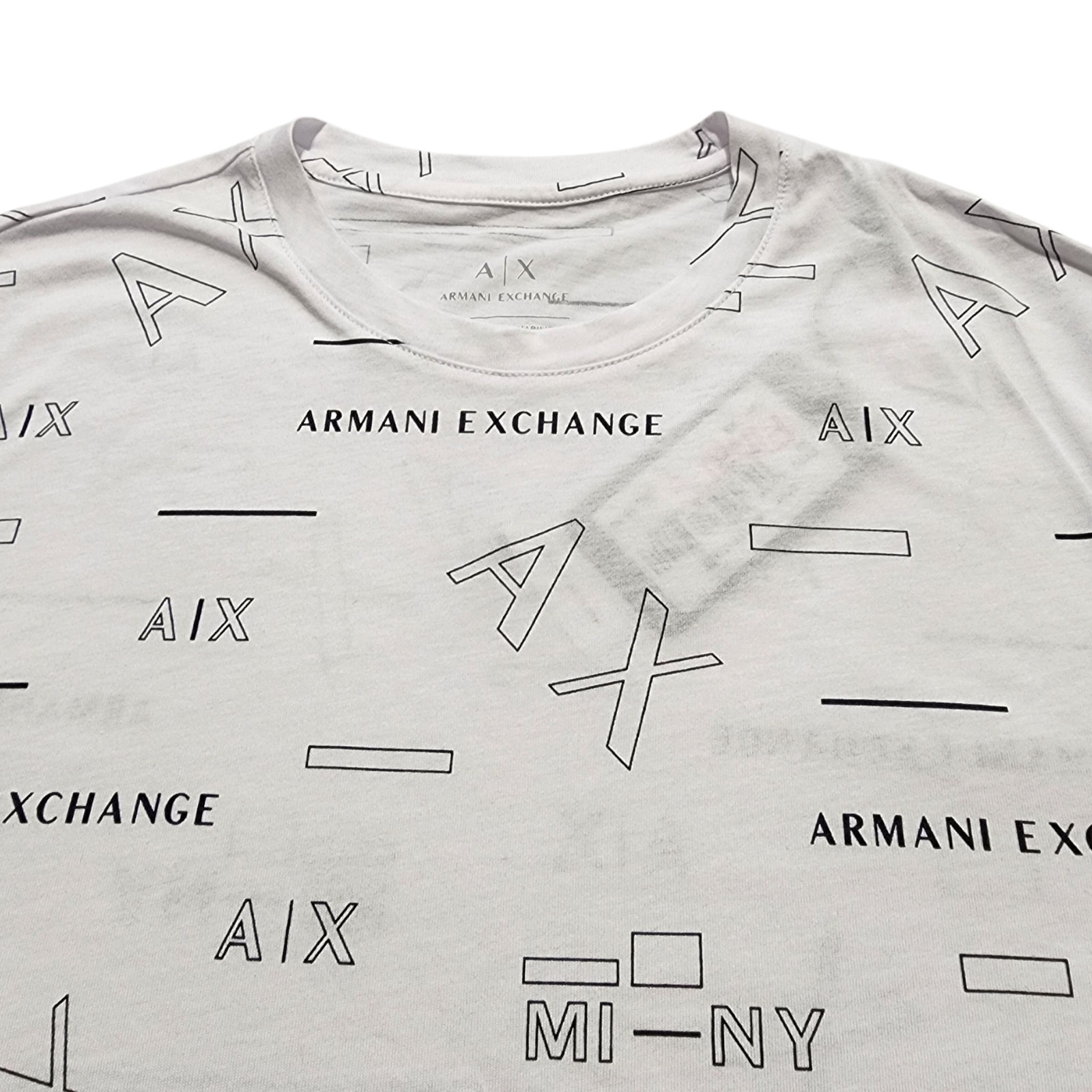 Armani Exchange Men’s T-Shirt Short Sleeve Graphic Print AX Logo White XS