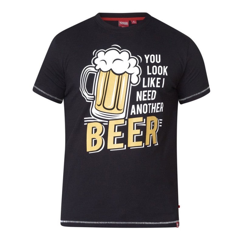 D555 Men’s Large Graphic Jersey Short Sleeve T-shirt with Round Neck