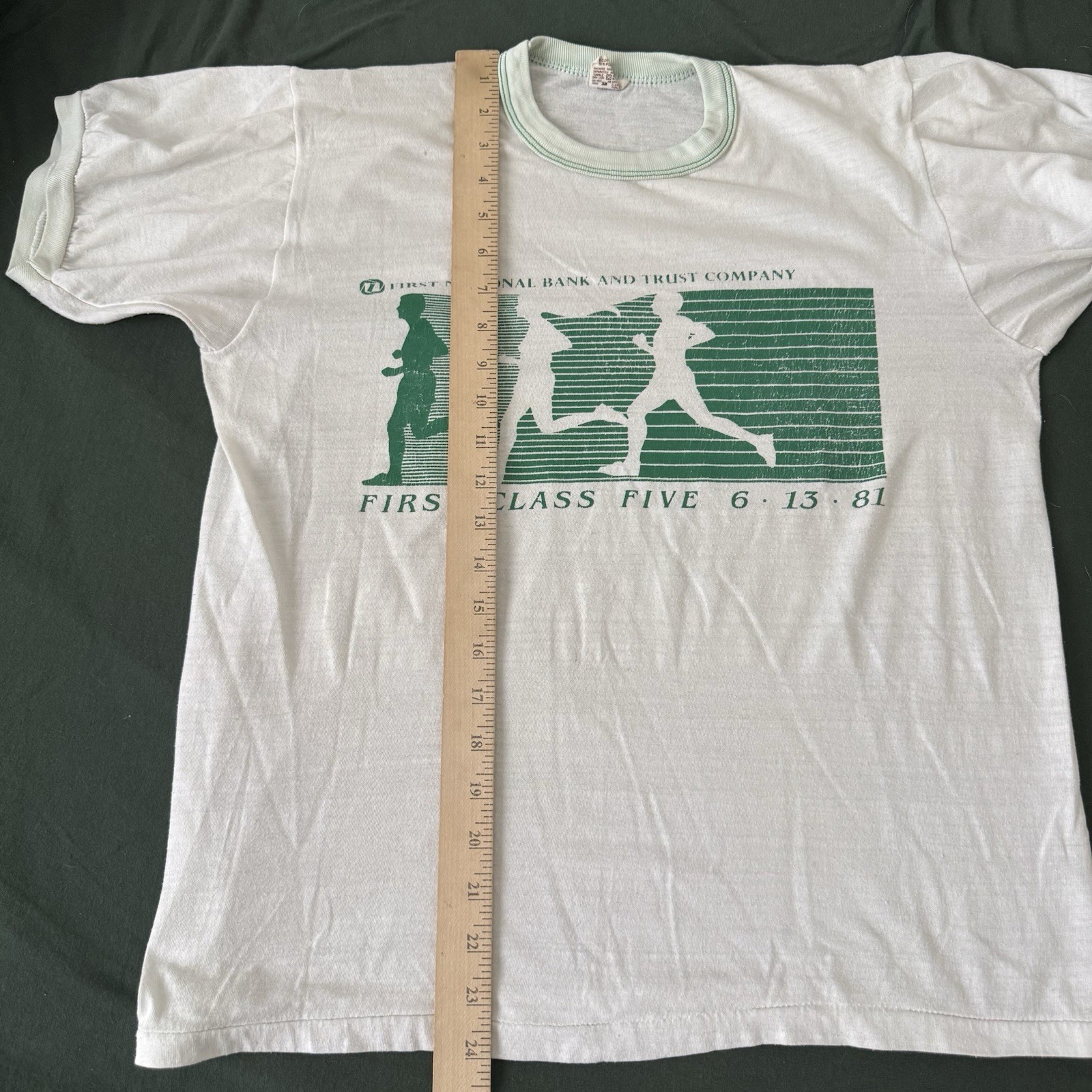 Vintage 1981 First Class Five Road Race T Shirt Russell Athletic USA Medium