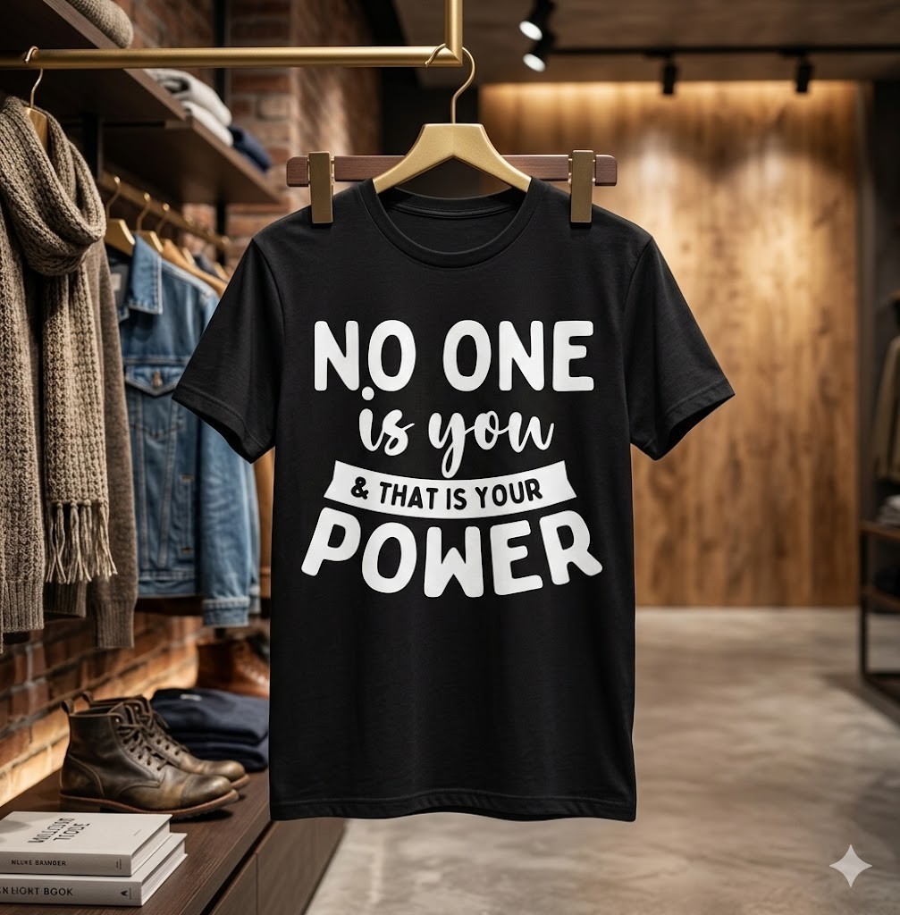 No One Is You & That Is Your Power – Uplifting Motivational T-Shirt – H086