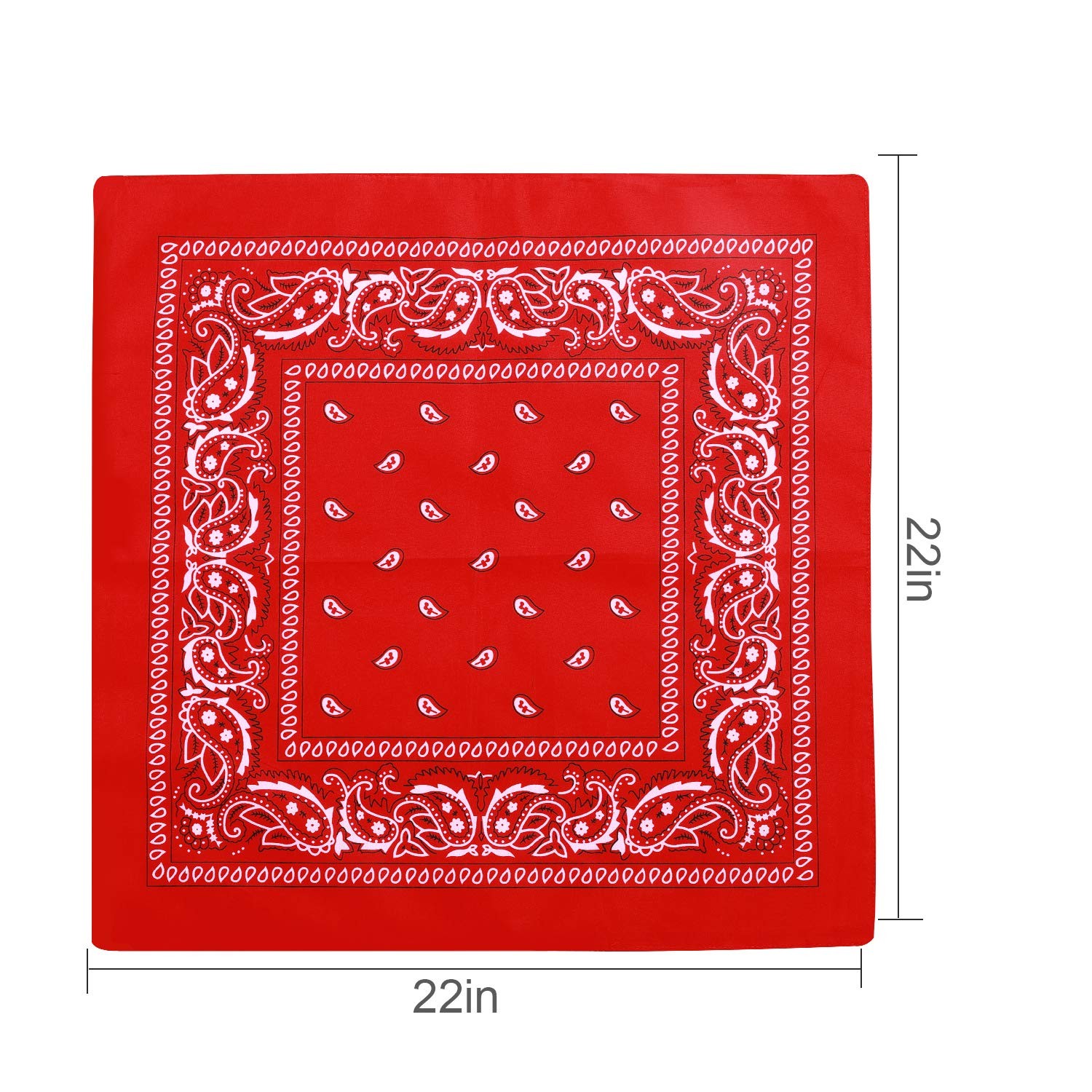 CECIAOAIME 16 Pcs Bandanas Multi-Purpose Bandanas Paisley Cowboy Polyester He…