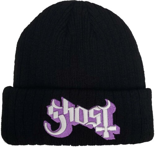 Ghost – Ghost – Embroidered Logo – Acrylic Knit Hat – Black BN400GOS [New ] Blac