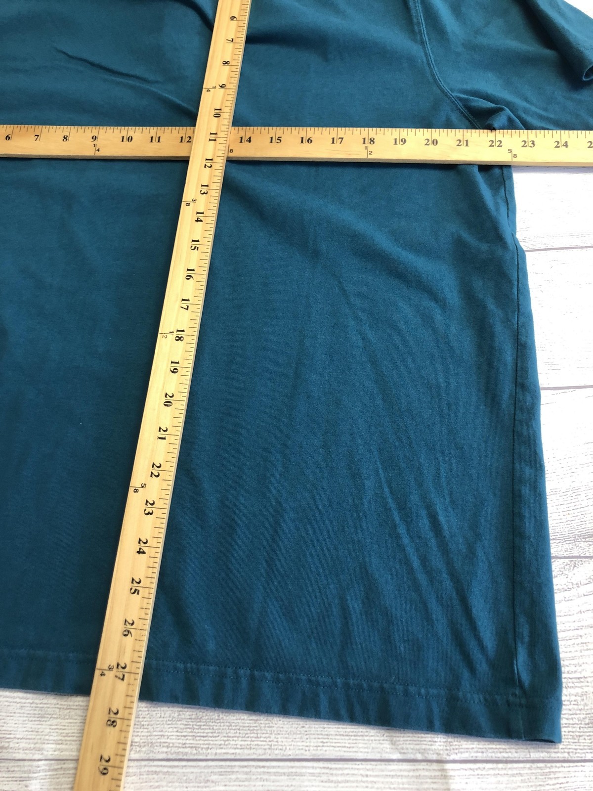 Lands’ End Henley Shirt Mens Large Green Super-T Tagless Cotton Tee Casual