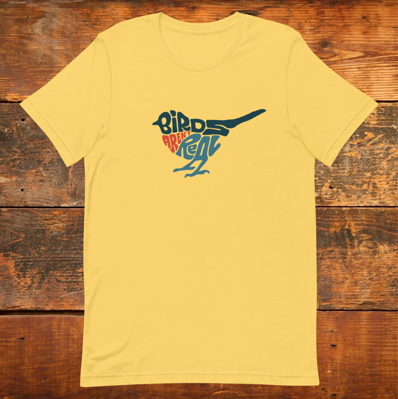 BIRDS AREN’T REAL CONSPIRACY THEORY MOVEMENT *ADULT UNISEX T-SHIRT* ART NATURE