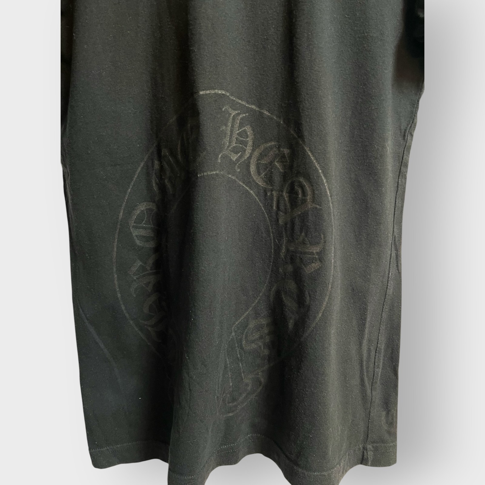 Chrome Hearts Black Graphic Pocket T-Shirt Horseshoe Logo Size M