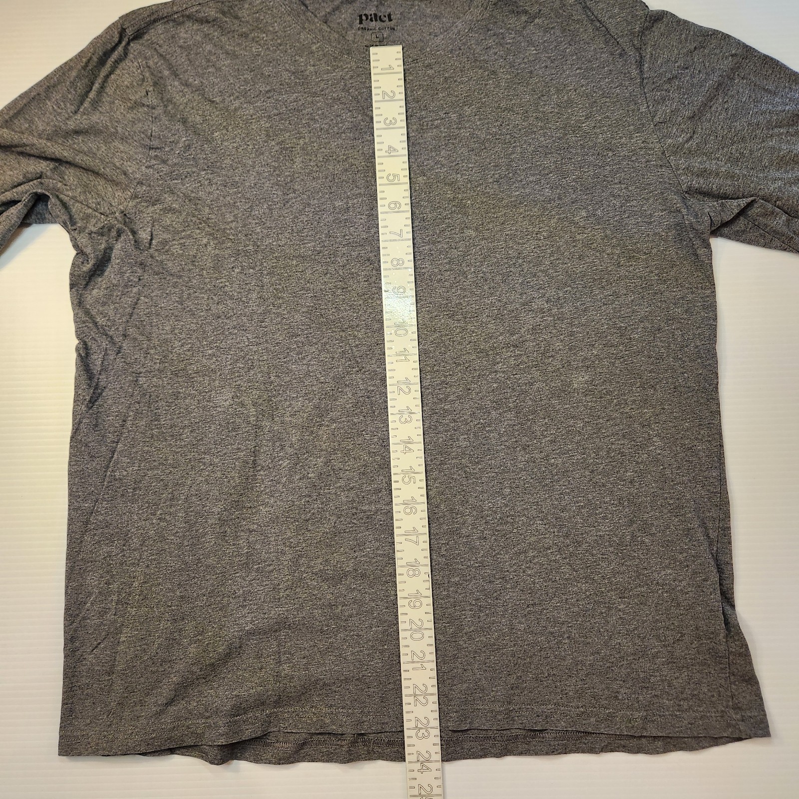Pact Long Sleeve Tees (2 Pack) Mens Large Grey & Beige Organic Cotton Crewneck