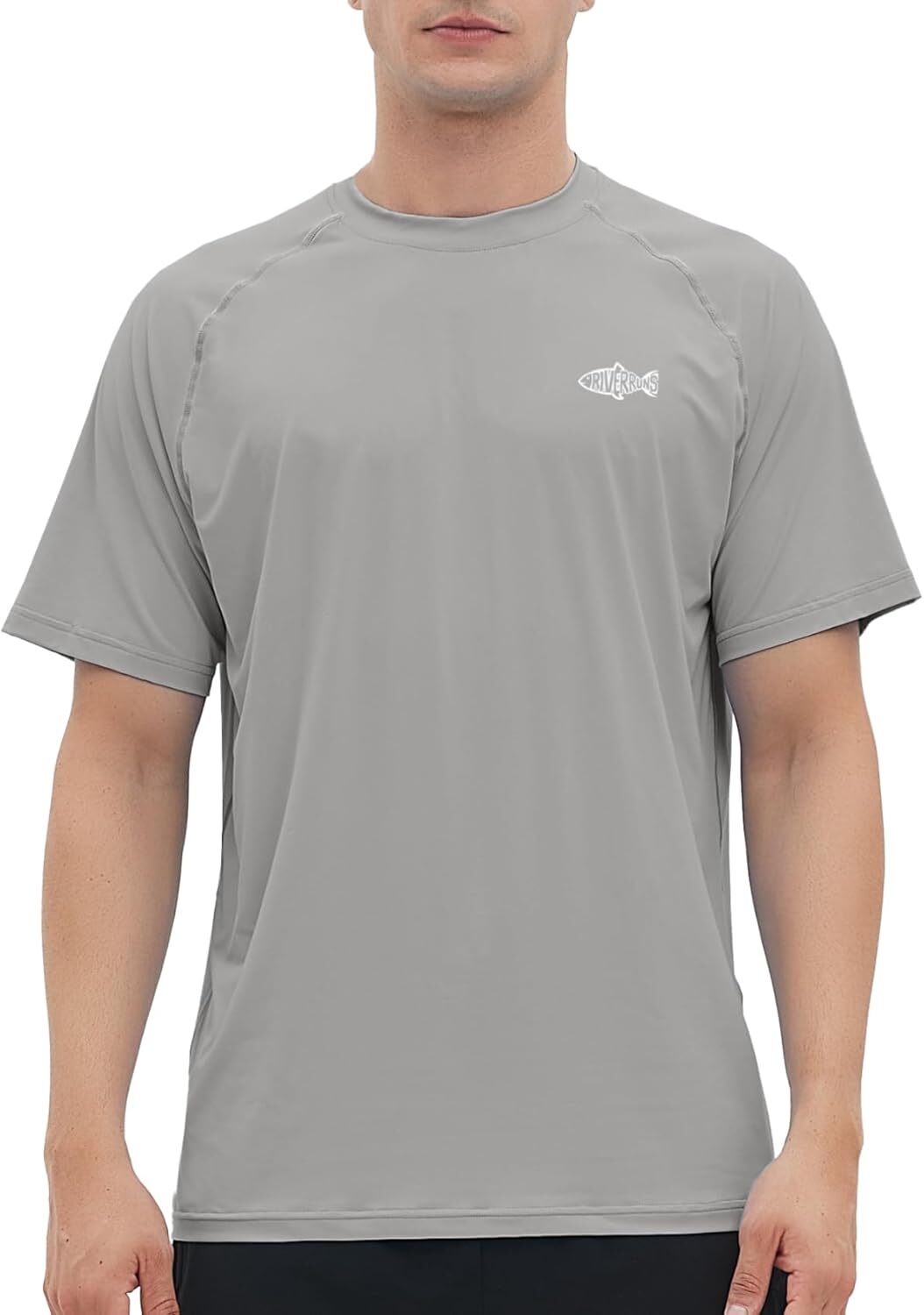 Men’s Rash Guard Short Sleeve UPF 50 Quick Dry Sun Protection Fishing T Shirt