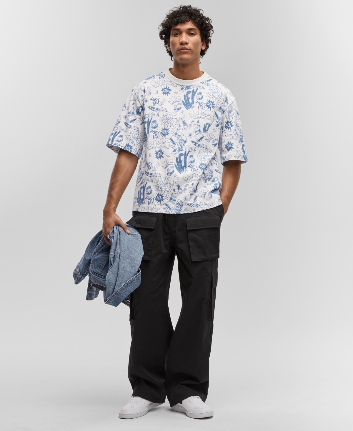 MODE OF ONE Relaxed-Fit Jersey Graphic T-Shirt Men’s XXL Combo A Neo Natural