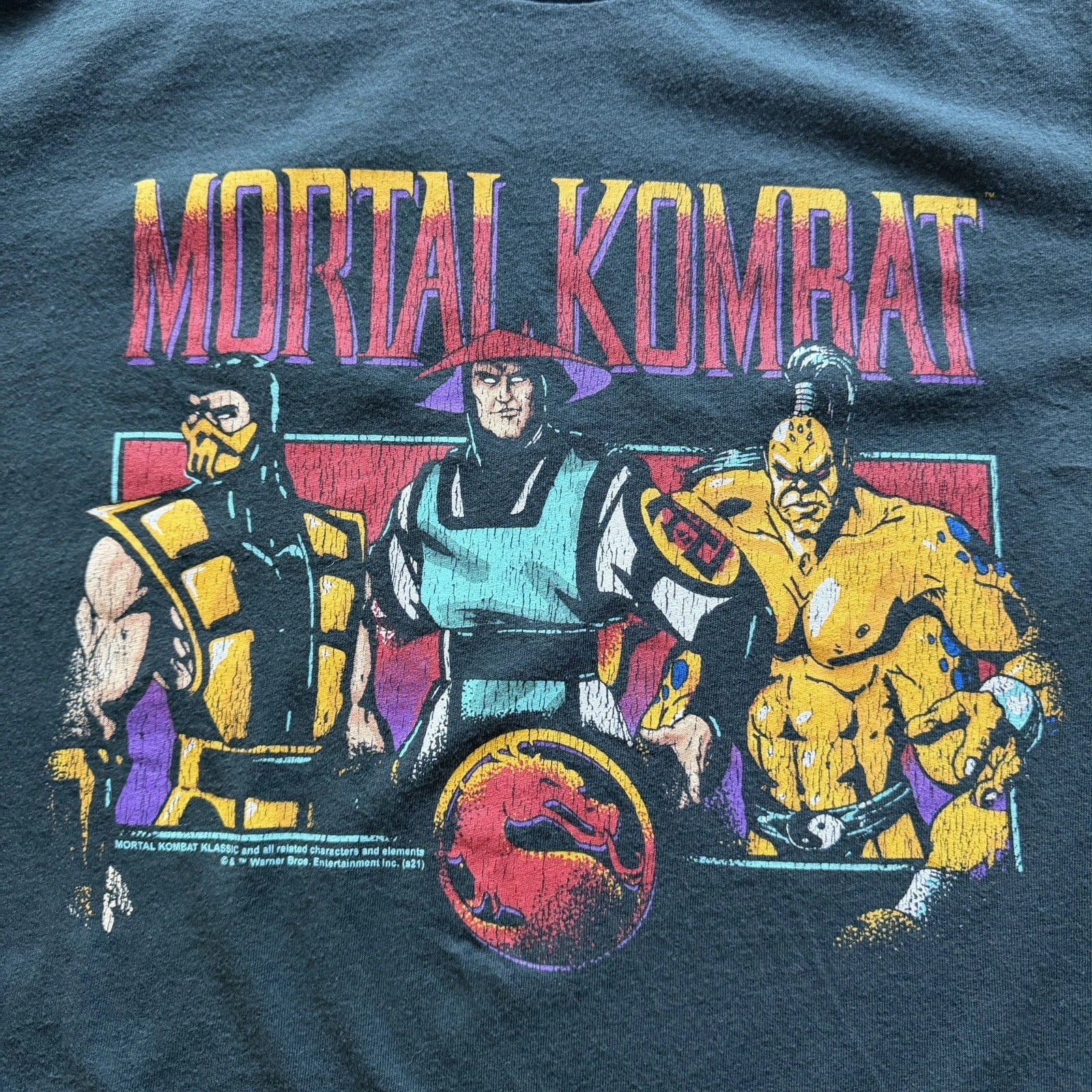 Old Navy Mortal Kombat Size L Dark Green