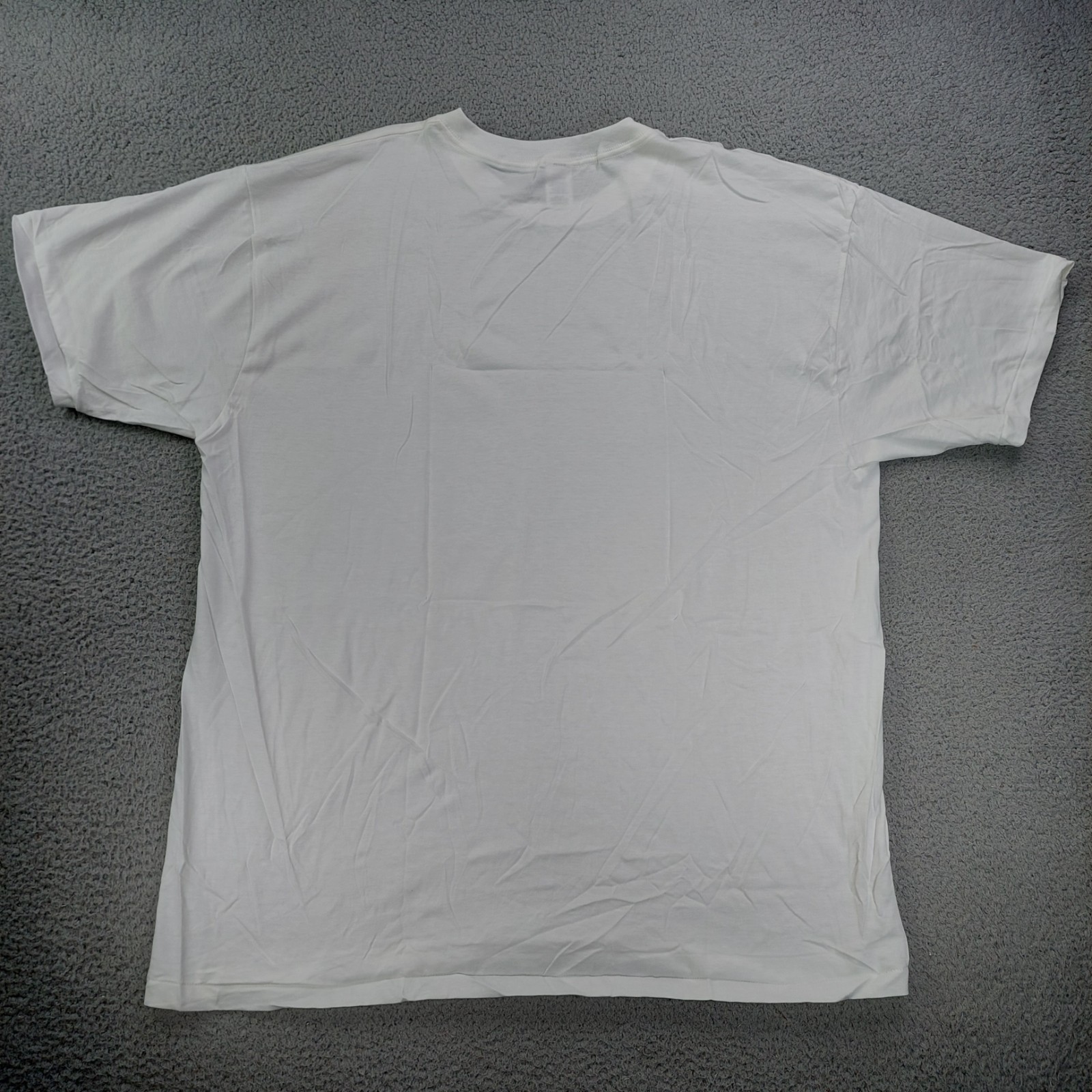 Vintage JC Penney Stafford Blank Plain White T Shirt Mens Size 2XL Single Stitch