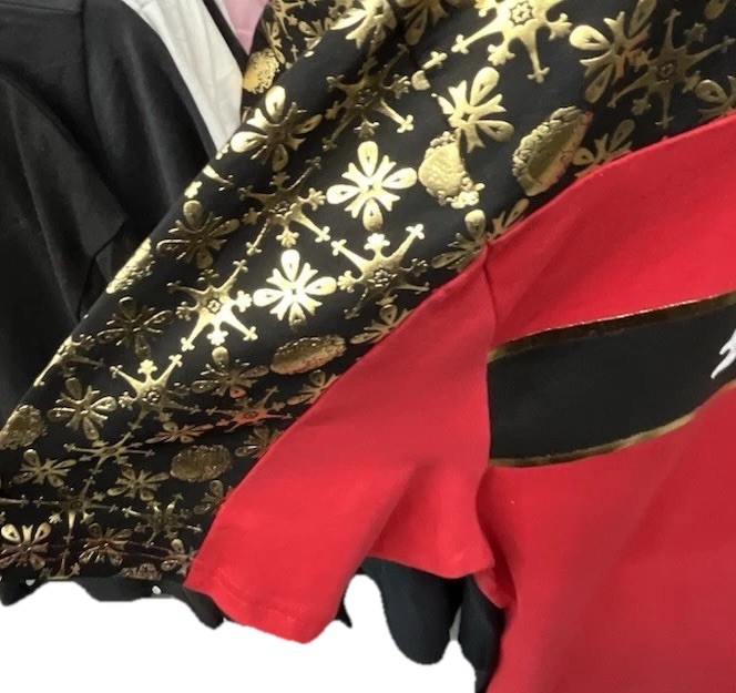 NWT Mens SWITCH Short Sleeve Red Black Gold Foil Eagle Design T-shirt Size 3XL