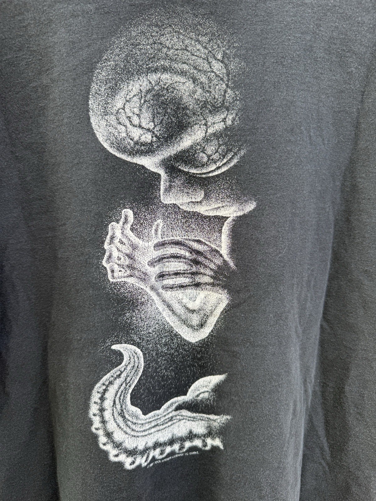 Vintage Tool Band T-Shirt Mens XL Black Fetus Skeleton Graphic Rock Metal Y2K