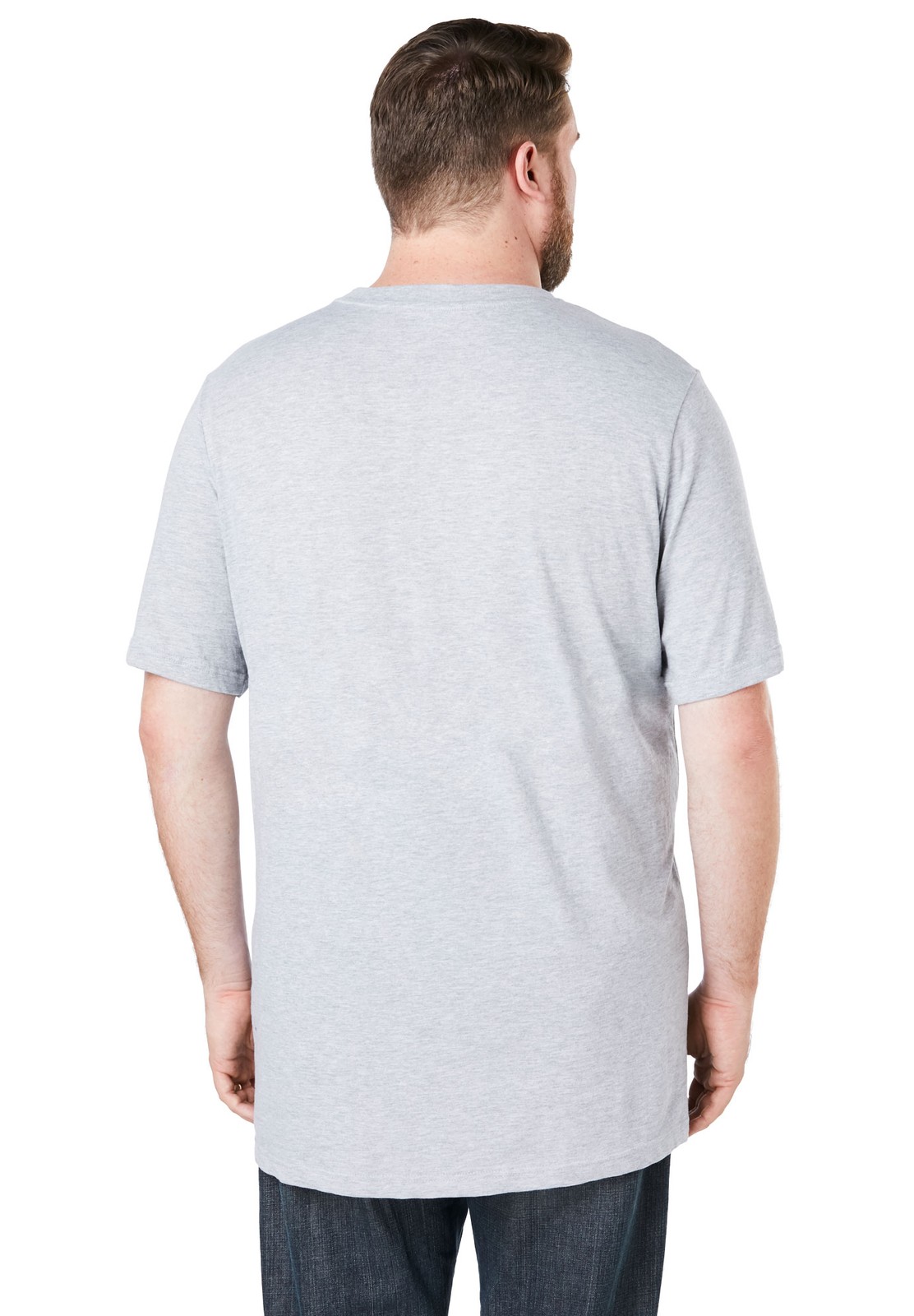 KingSize Shrink-Less Lightweight Longer-Length Crewneck Pocket T-Shirt