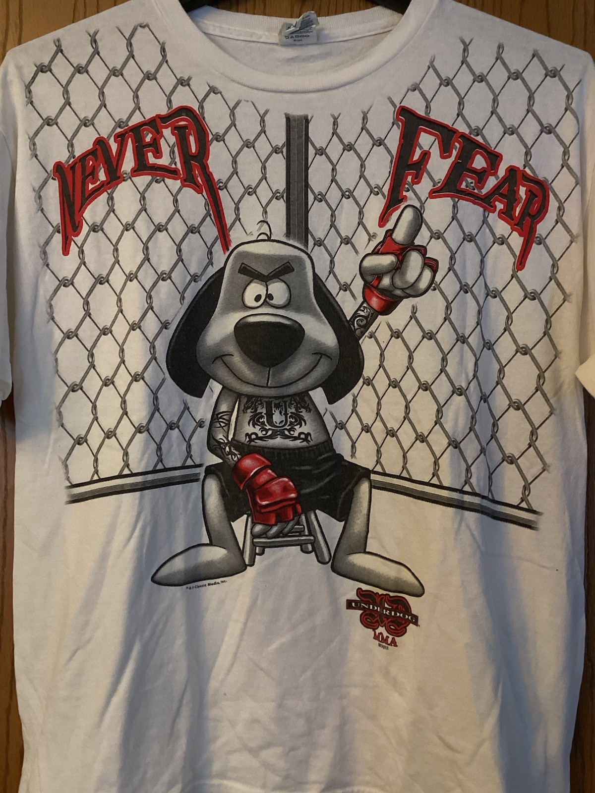 Underdog – “Never Fear” – White Shirt – MMA Series – L- Delta Pro