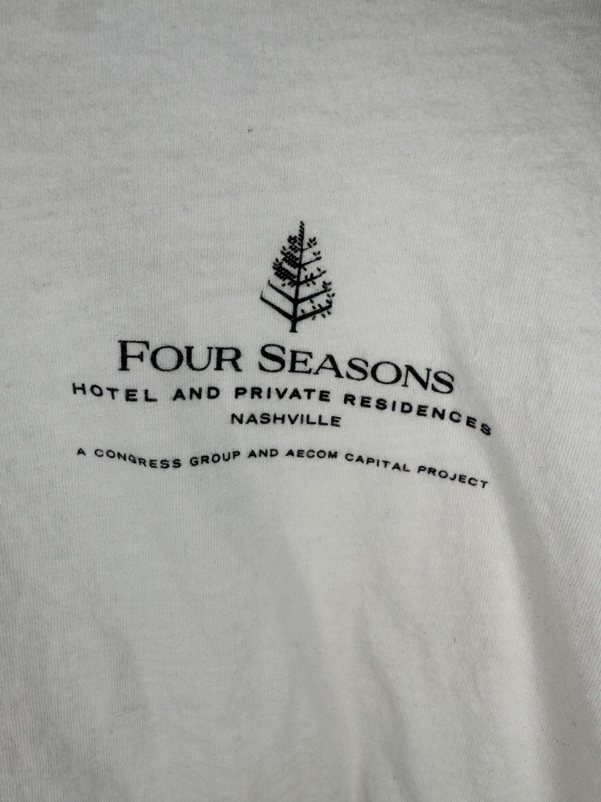 Four Seasons Nashville Hotel AECOM HUNT May 2021 Construction T-Shirt XL White