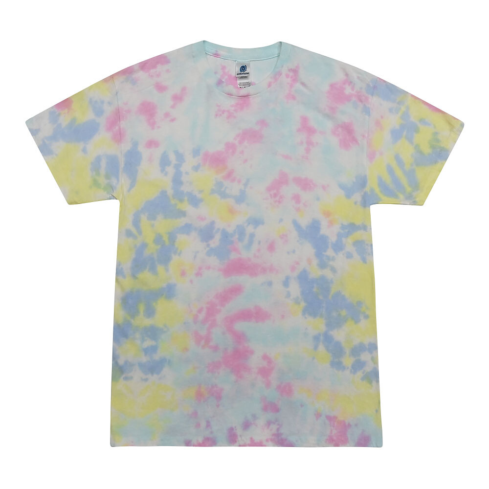 Multi-Color Tie Dye T-Shirts, Kids & Adults Short Sleeve Cotton Colortone