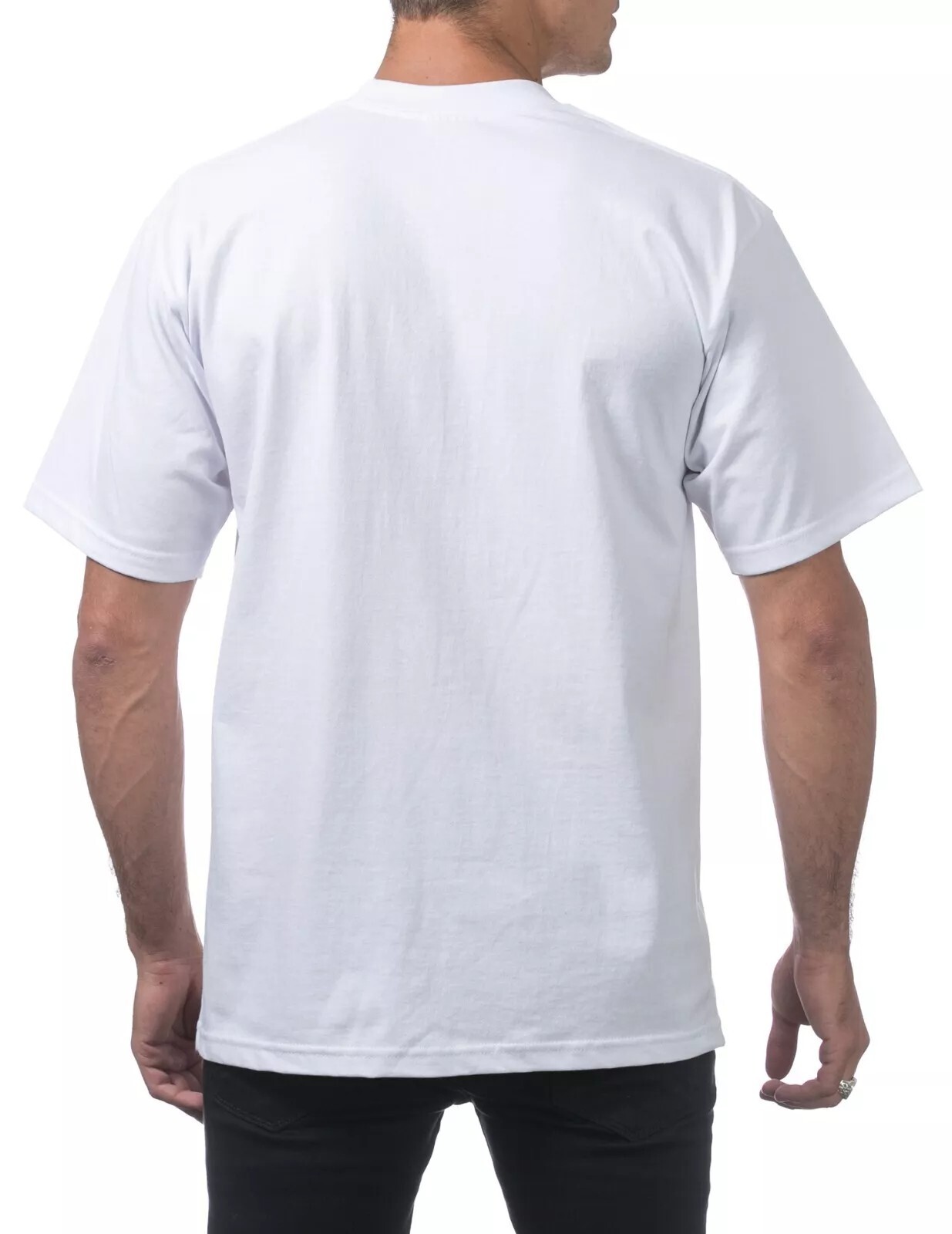 6 Pack ProClub Pro Club Mens Heavyweight White Short Sleeve T-Shirts Cotton Tees