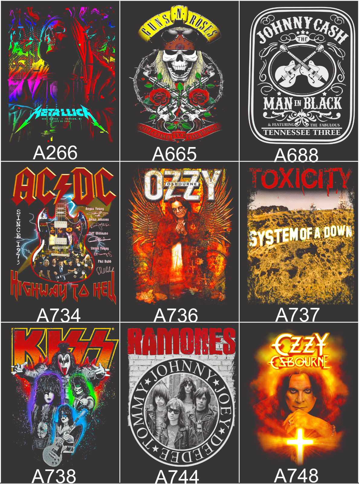 Lot of 3 Mens Rock Band Graphic T-Shirts Music Tee Bundle Concert Tour Shirts
