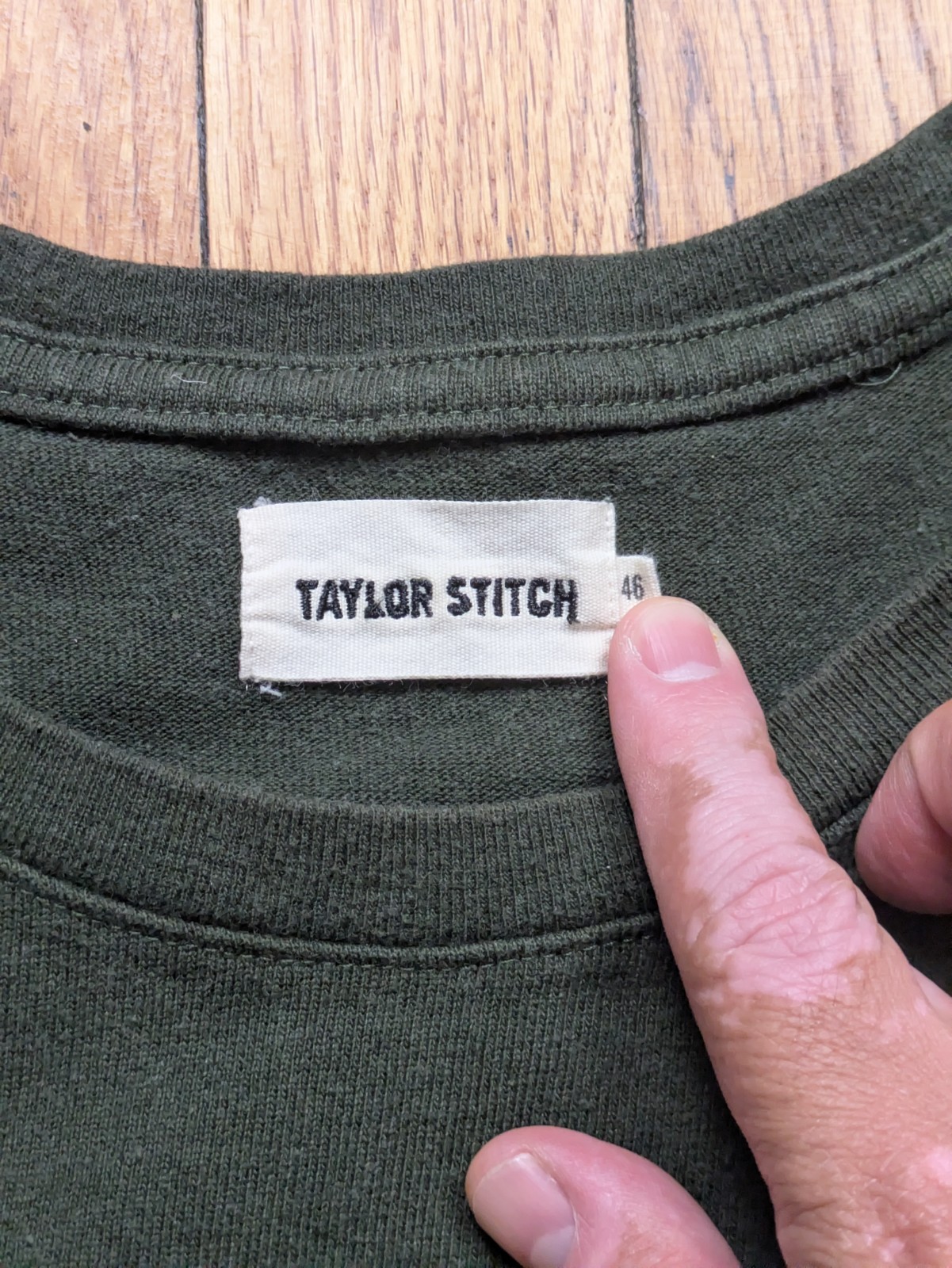 Taylor Stitch Heavyweight Pocket T-Shirt Men’s 46 Green Short Sleeve Crew Neck