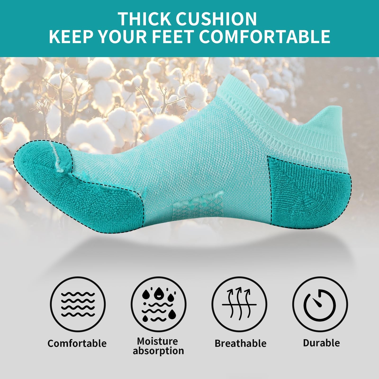 Womens Ankle Compression Socks with Arch Support Athletic Low cut Running Soc…
