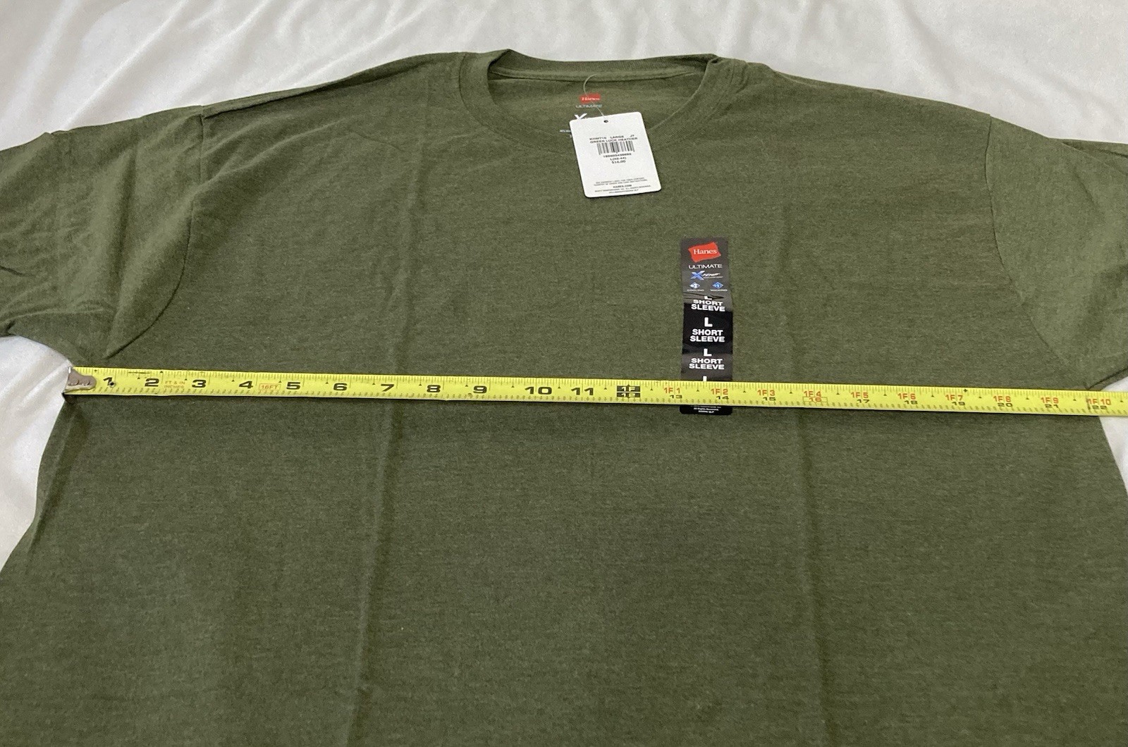 Lot Of 2 Hanes Mens Ultimate X-Temp T-Shirt Size L Crew Neck Short Sleeve Green
