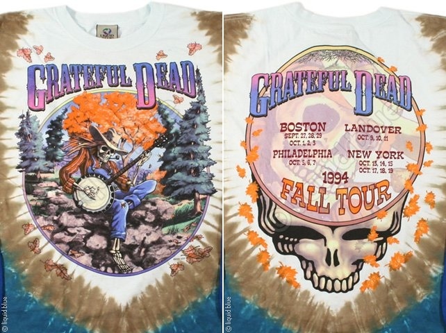 GRATEFUL DEAD-BANJO-SYF-2 SIDED TIE DYE T-SHIRT S-M-L-XL-XXL Garcia,Lesh,Wier