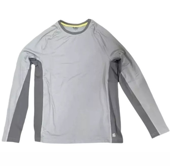 NWT Bonobos Fielder Men’s Long Sleeve Quick Dry Performance Tee, Gray, SIZE XXL