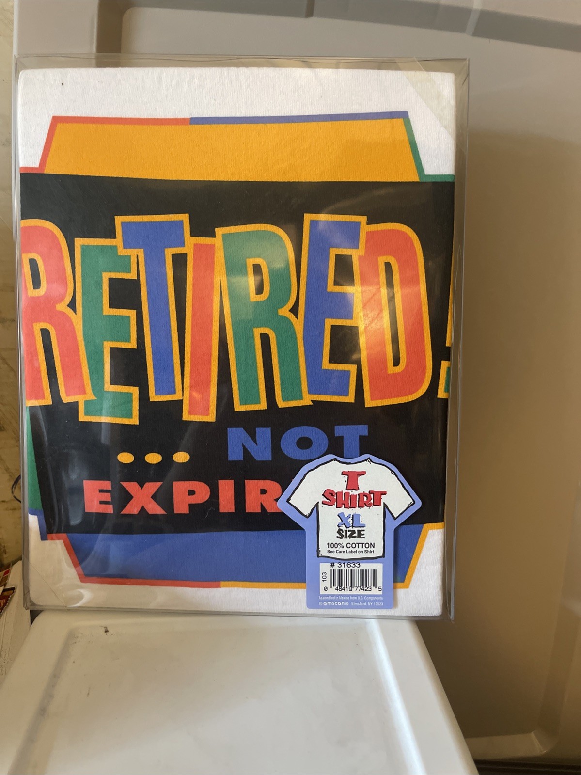 Vintage-“RETIRED Not EXPIRED”-XL Shirt-90s Humor-Brand New In Pkg-2 Available