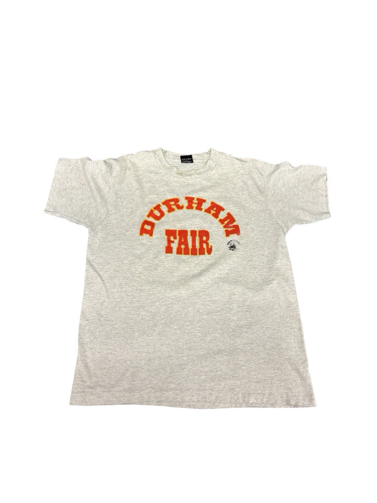 Vintage 80s Durham Fair agricultural events gray Tshirt Sz L